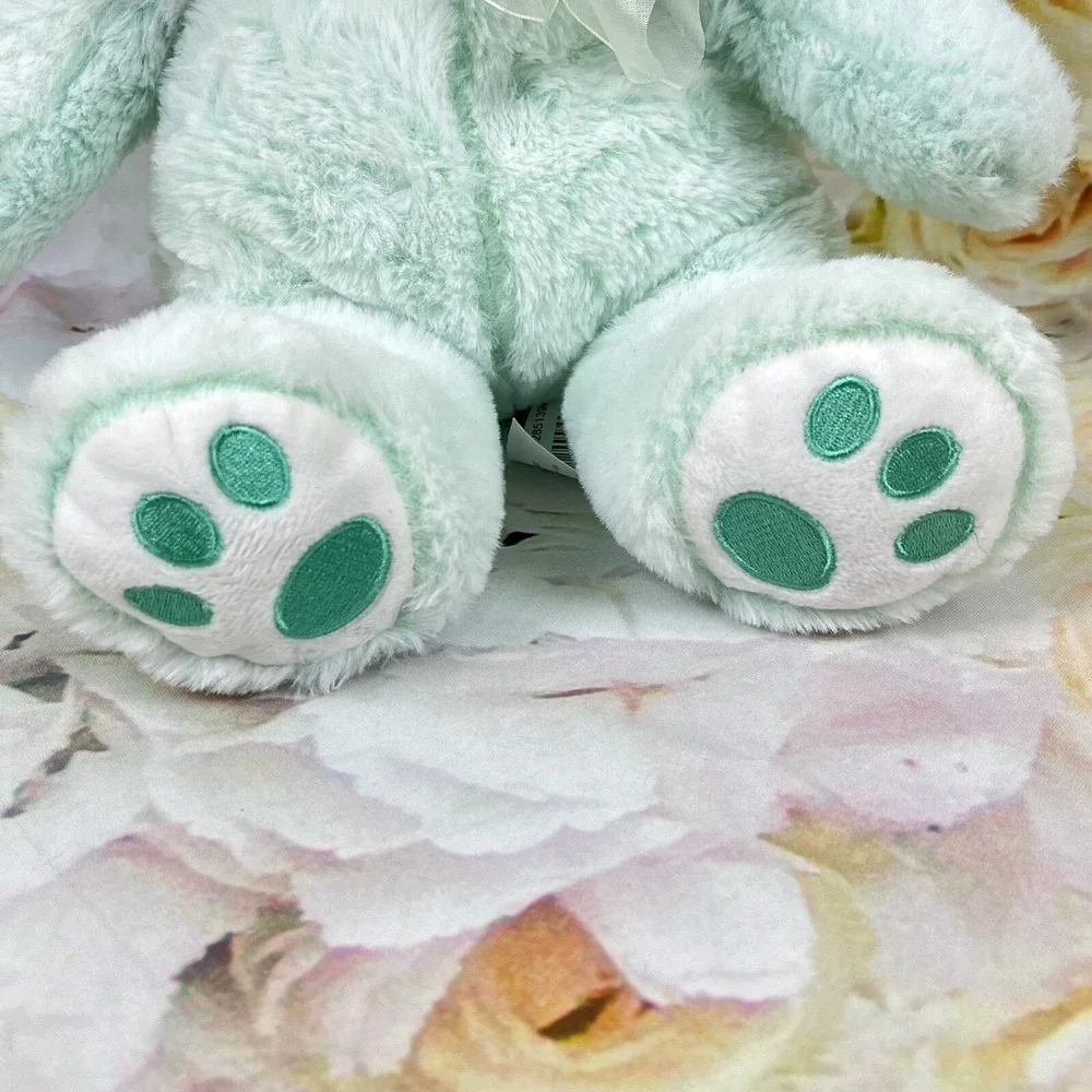 Walmart RABBIT Bunny Mint Green Plush Stuffed Animal Big Ears Embroidered EASTER
